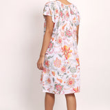 Back view of the Passionflower nightie showing soft drape and relaxed fit.