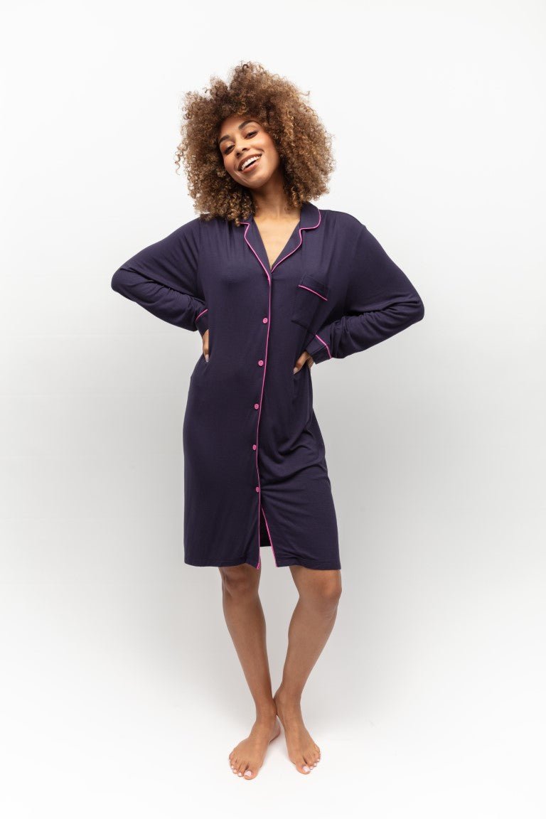 Modal Navy Nightshirt womens sleepwear