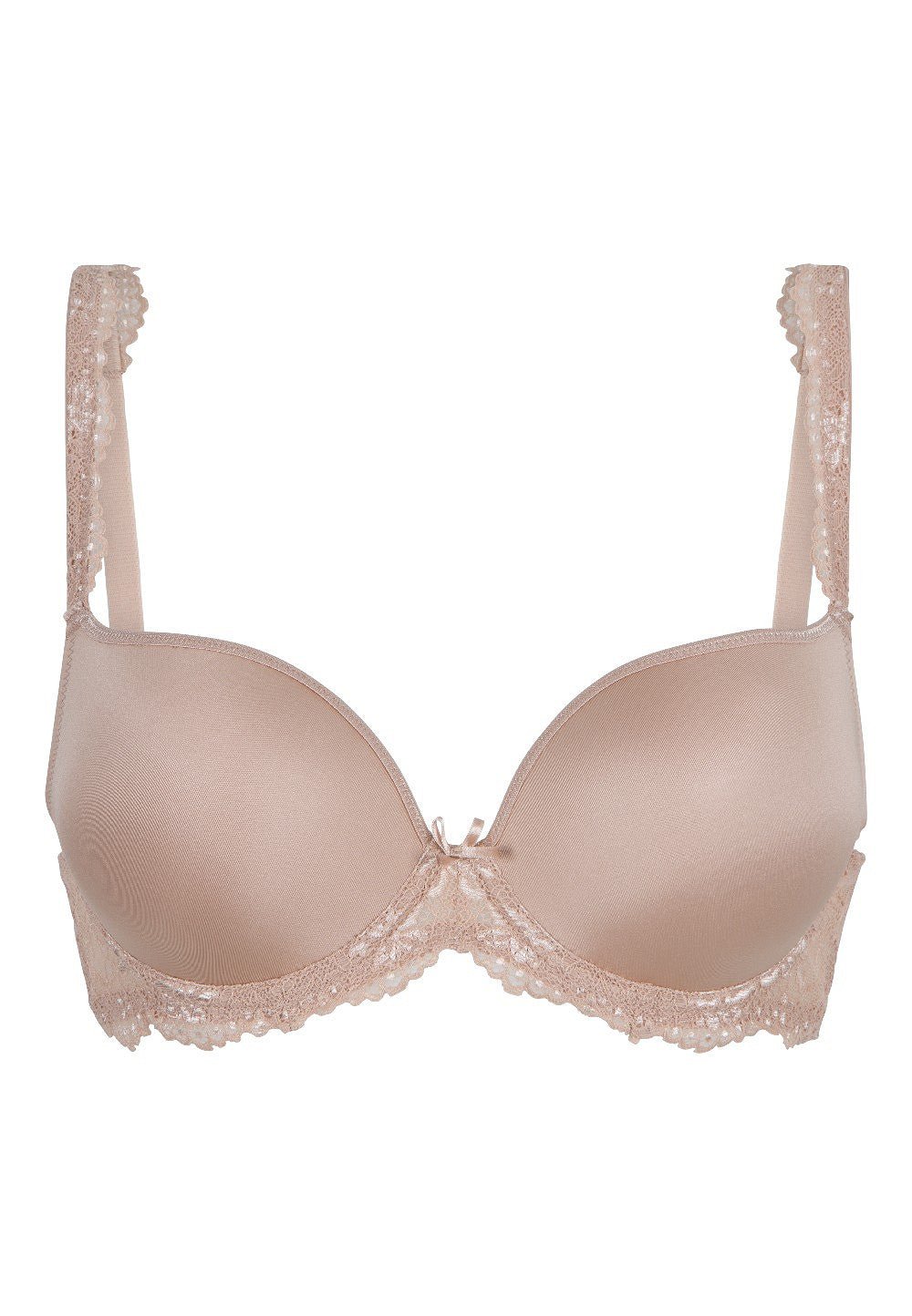 Flat lay of LingaDore Daily Smooth Gel Push Up Bra in Blush, moulded cup close-up product image.