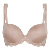 Flat lay of LingaDore Daily Smooth Gel Push Up Bra in Blush, moulded cup close-up product image.