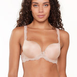 Front view of LingaDore Daily Smooth Gel Push Up Bra in Blush featuring soft blush colour and natural lift.