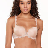 Front view of LingaDore Daily Smooth Gel Push Up Bra in Blush featuring soft blush colour and natural lift.