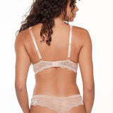 Back view of LingaDore Daily Smooth Gel Push Up Bra Blush on model adjustable straps and comfy band.
