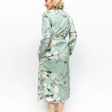 Julia Floral Print Longsleeve Long Robe Sage