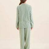 Super Soft Brushed Cotton PJ Set Winter Green