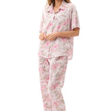 Lauren Cotton Long Button Front PJ Pink