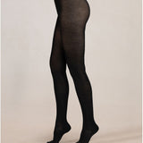 Velvet Cotton Tights Black