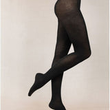 Wool Tights with Cotton Lining Black