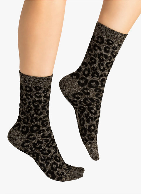 Velvet Leopard Pattern Sock