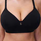 Romance Wirefree Support T-Shirt Bra Black