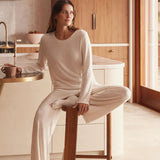 super soft cosy lounge set. butter soft pyjama set. warm stylish winter pj set