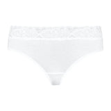 Hanro Moments Midi Lace Top Briefs White