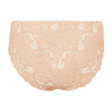Hanro Moments Midi Lace Back Briefs Beige