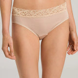 Hanro Moments Midi Lace Top Briefs Beige