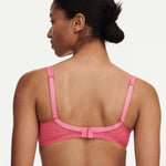 Back view of the Pila Spacer Bra in Love Pink/Peach with adjustable straps and smooth finish – The Foundation.