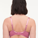 Back view of the Brooklyn Plunge T-Shirt Bra Gardenia from The Foundation – double-lined mesh band and adjustable straps.