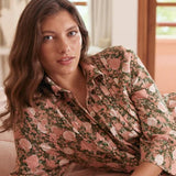 Meribel Brushed Soft Pleat Front Nightshirt Strawberry