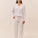 Supersoft Waffle Open Collar Lounge Set Winter Rose
