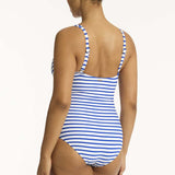 Amalfi Cross Front Multifit One Piece Swimsuit Blue White