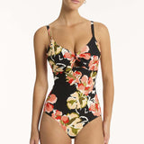 Juniper Tie Front DD/E One Piece Black