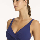 Messina Cross Front Multifit One Piece French Navy