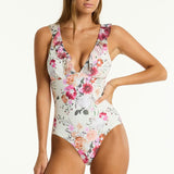 Belle Frill One Piece Swimsuit Coconut
