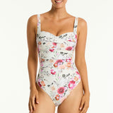Belle Twist Front Multifit One Piece Swimsuit Coconut