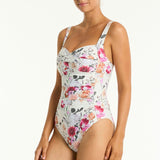 Belle Twist Front Multifit One Piece Swimsuit Coconut