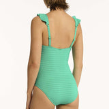 Capri Frill One Piece Swimsuit Green