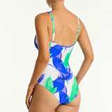 Sublime Cross Front Multifit One Piece Swimsuit Blue