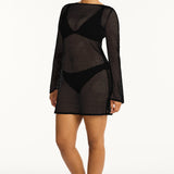 Surf Mesh Cover Up Black