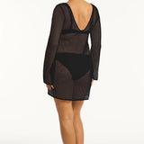 Surf Mesh Cover Up Black