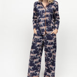 Taylor Leopard Print L/S Pyjama Set Navy