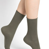 Velvet Cotton Socks Khaki