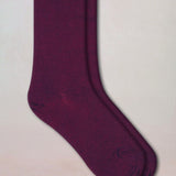 Wool Cotton Doubleface Socks Short Chianti Marone