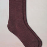 Wool Cotton Doubleface Socks Short Toffee Brown
