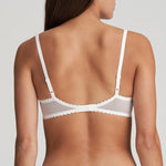 Back view of Jane Balcony Bra with mesh panel, adjustable straps, and hook-and-eye closure.