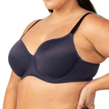 Side view of the Gorgeous T-Shirt Bra in Black by Triumph, showing lightly padded contour cups—shop now at The Foundation.