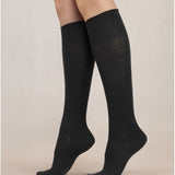 Wool Cotton Doubleface Socks Long Noir
