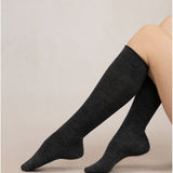 Wool Cotton Doubleface Socks Long Anthracite
