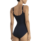 Saltbeach Diagonal Drape One Piece Navy