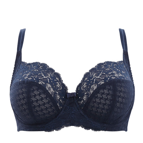 Envy Stretch Lace Full Cup Bra Navy