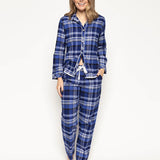 Riley Navy Checks Top Pant Set