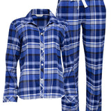 Riley Navy Checks Top Pant Set