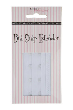 Packaging of the 3 Hook Bra Extender White, available at The Foundation, a must-have bra accessory for extra comfort and flexibility with three-hook bras.