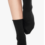Wool Cotton Doubleface Socks Short Noir