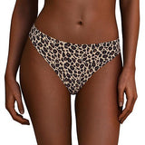 Soft Stretch Thong Leopard Black
