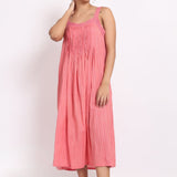 Self Stripe Strappy Nightie Coral