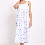Palm Print Strappy Nightie Navy Palm Print