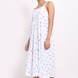 Palm Print Strappy Nightie Navy Palm Print